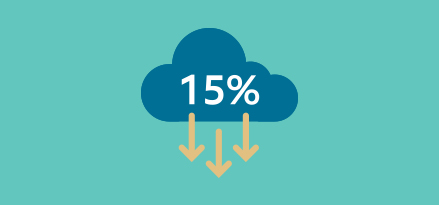 15% lower icon