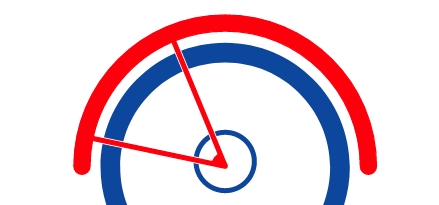 A blue and red bike mudguard icon