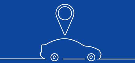 a car with a locator