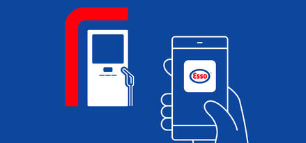 Esso App displaying Nectar card whilst paying at the pump