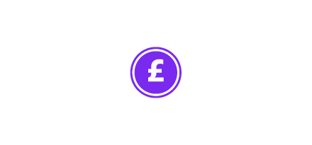 Nectar purple circle with pound sign in white font